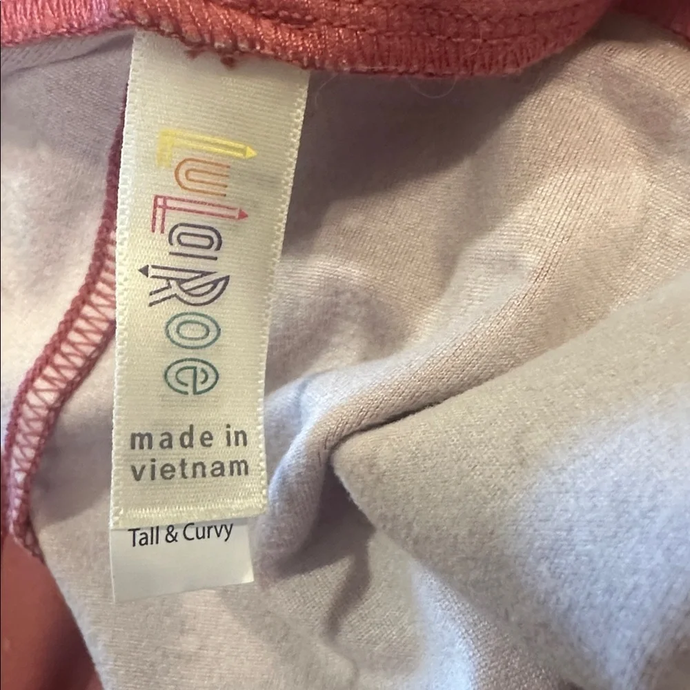 LuLaRoe Leggings Bundle Size Tall & Curvy Blue Peach Teal Buttery Soft Stretch - Picture 9 of 13
